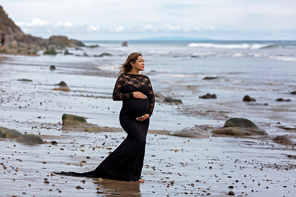 Malibu Beach Maternity Photography